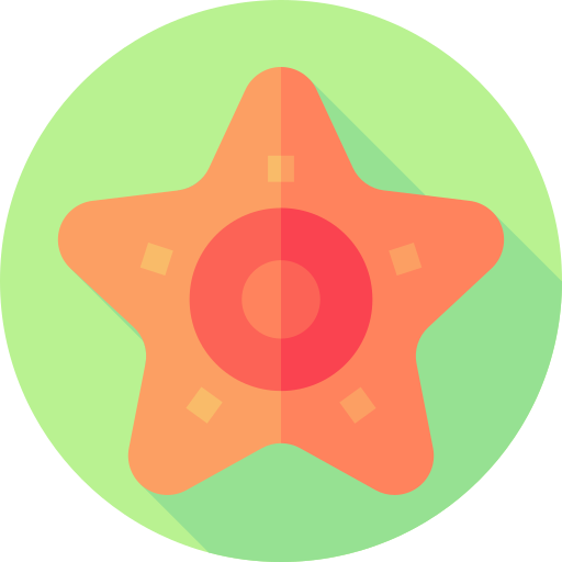 Starfish Flat Circular Flat icon