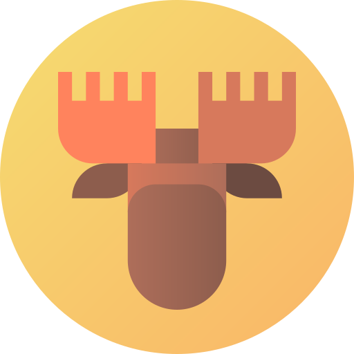 Moose Flat Circular Gradient icon