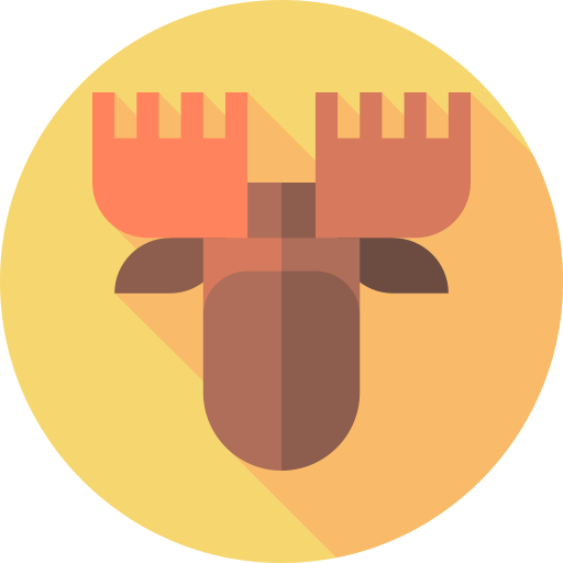 Moose Flat Circular Flat icon