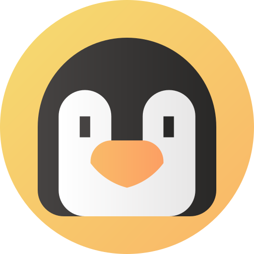 pinguino Flat Circular Gradient icona