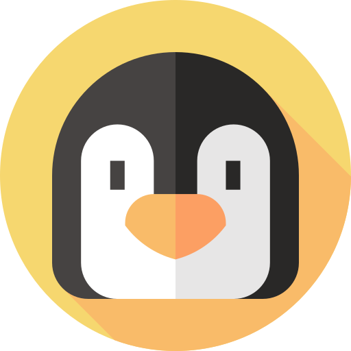 pingwin Flat Circular Flat ikona