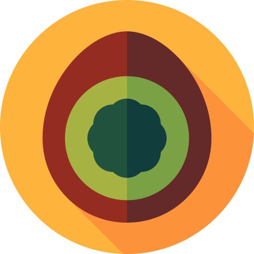 Century egg Flat Circular Flat icon