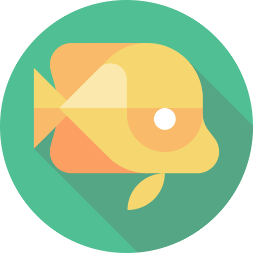 Tropical fish Flat Circular Flat icon