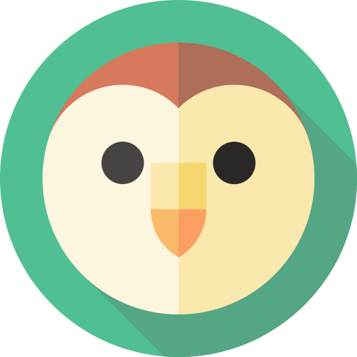 Owl Flat Circular Flat icon
