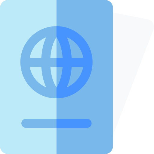 pasaporte Basic Rounded Flat icono
