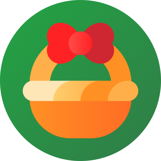 Gift basket Flat Circular Gradient icon