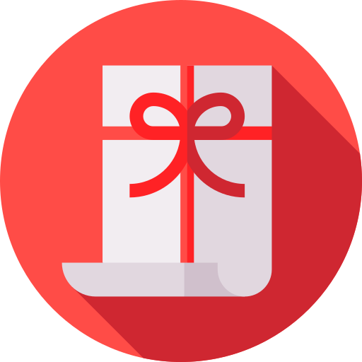 Gift card Flat Circular Flat icon