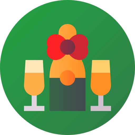 champagner Flat Circular Gradient icon