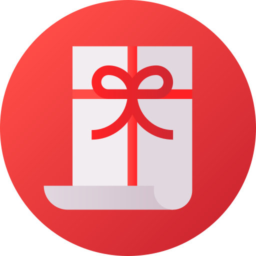 Gift card Flat Circular Gradient icon