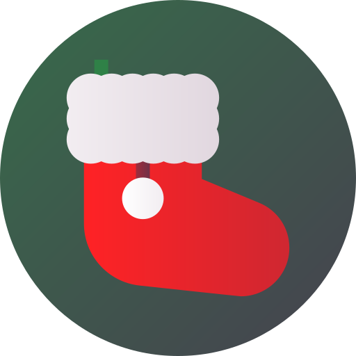 weihnachtsstrumpf Flat Circular Gradient icon