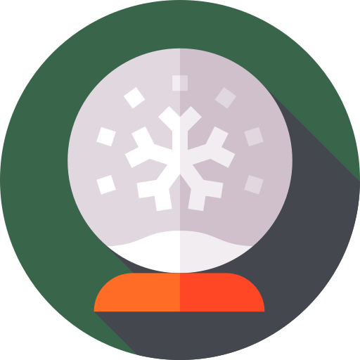 palla di neve Flat Circular Flat icona