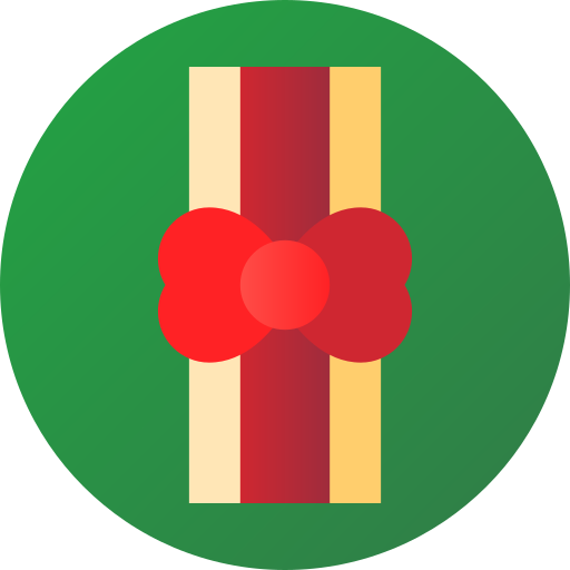 regalo Flat Circular Gradient icono