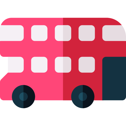 autobus a due piani Basic Rounded Flat icona