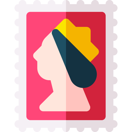 znaczek pocztowy Basic Rounded Flat ikona