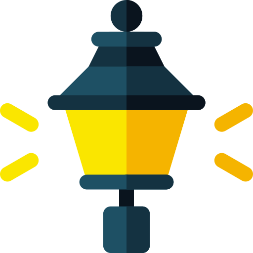 Street light Basic Rounded Flat icon
