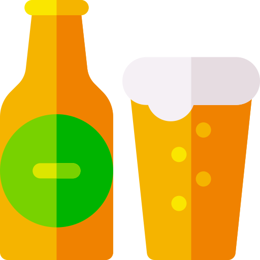 cerveza Basic Rounded Flat icono