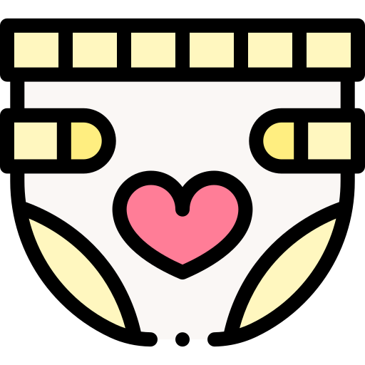 Diaper Detailed Rounded Lineal color icon