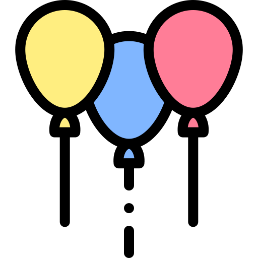 Balloon Detailed Rounded Lineal color icon
