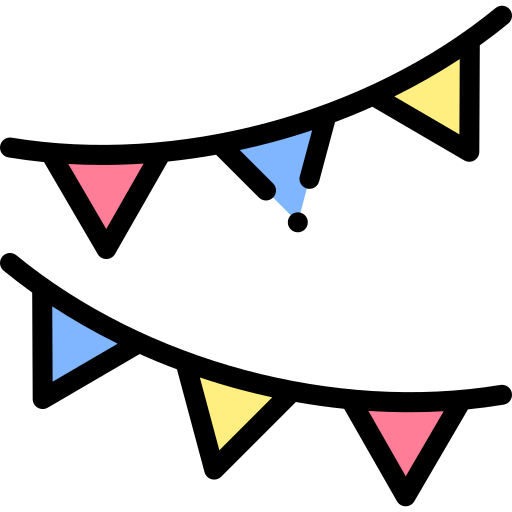 guirlande Detailed Rounded Lineal color Icône