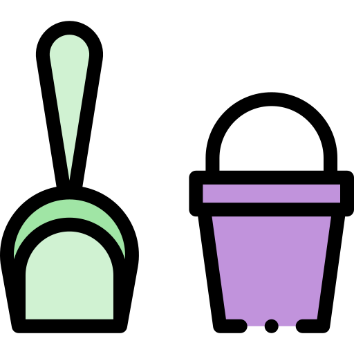 Pail Detailed Rounded Lineal color icon