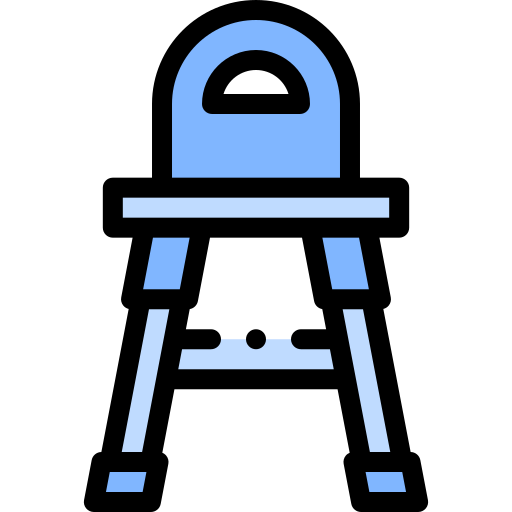 High chair Detailed Rounded Lineal color icon