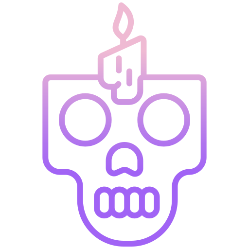 Skull Icongeek26 Outline Gradient icon
