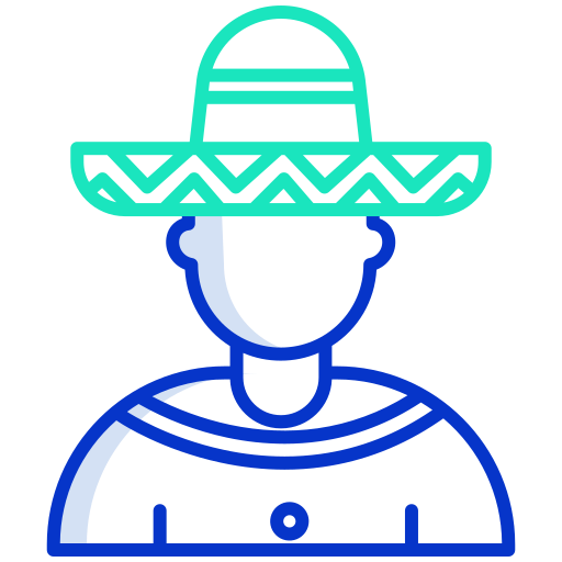 mexicaanse man Icongeek26 Outline Colour icoon