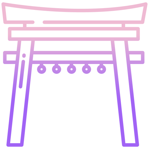 神社 Icongeek26 Outline Gradient icon