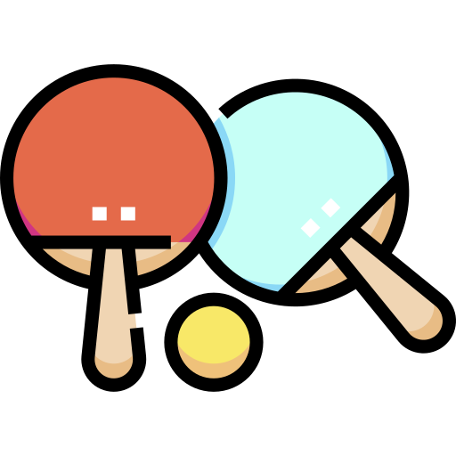 Ping pong Detailed Straight Lineal color icon