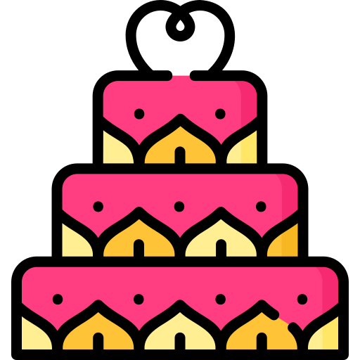 torta nuziale Special Lineal color icona