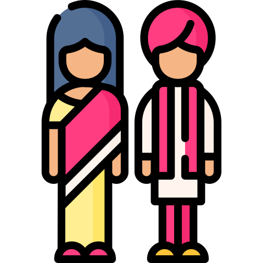 boda hindú Special Lineal color icono