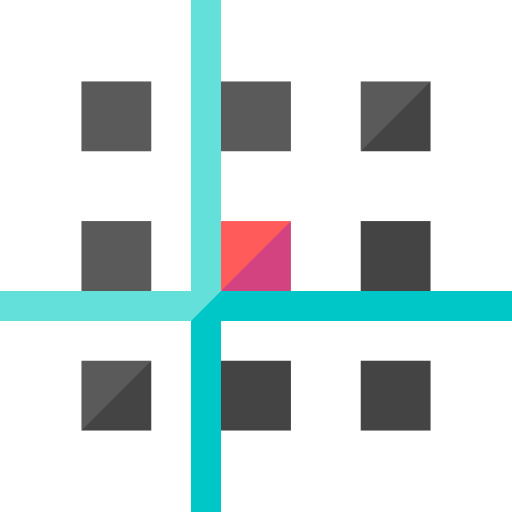 Pixel alignment Basic Straight Flat icon