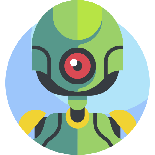 robot Detailed Flat Circular Flat ikona