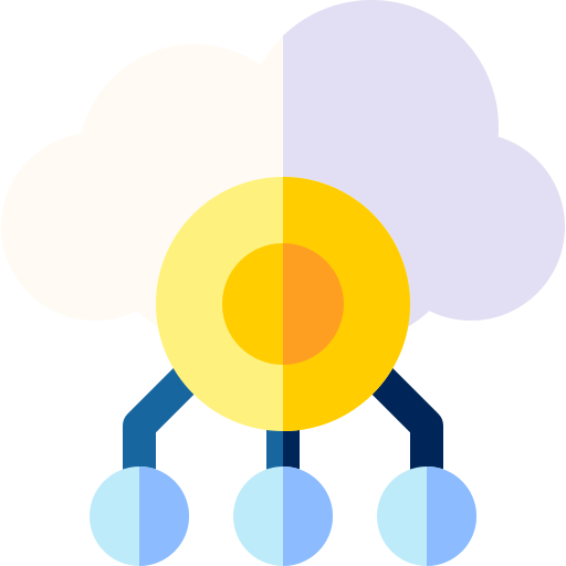 cloud computing Basic Rounded Flat icona