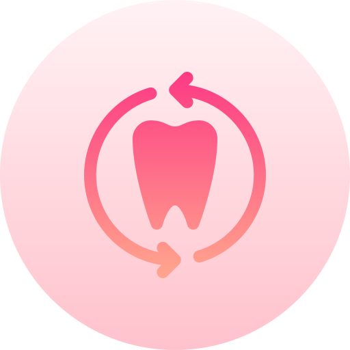 zęby Basic Gradient Circular ikona