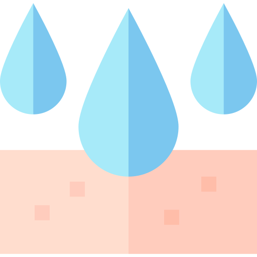 hydratisierte haut Basic Straight Flat icon