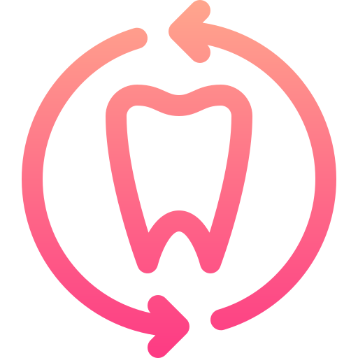 zęby Basic Gradient Lineal color ikona