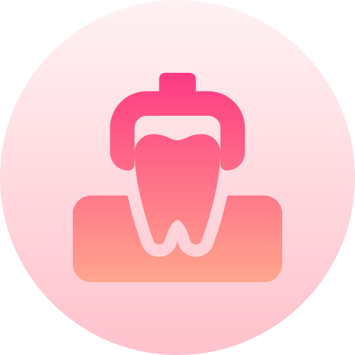 estrazione di un dente Basic Gradient Circular icona