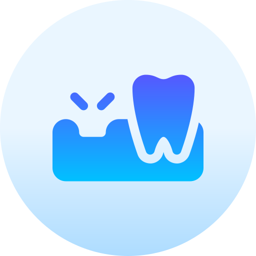 zęby Basic Gradient Circular ikona