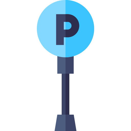 Parking sign Basic Straight Flat icon