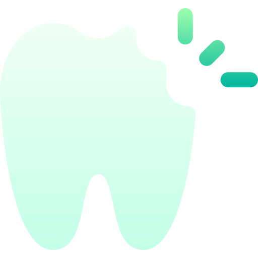 dente rotto Basic Gradient Gradient icona