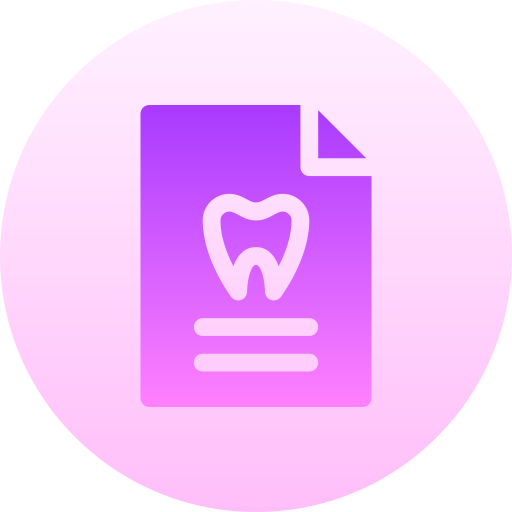 Dental report Basic Gradient Circular icon
