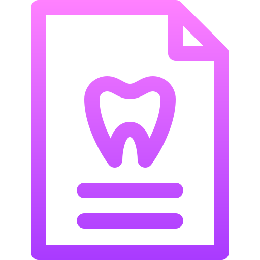 Dental report Basic Gradient Lineal color icon