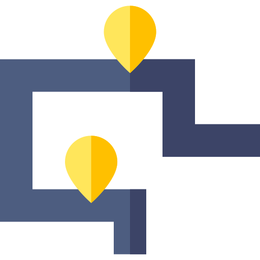 Route Basic Straight Flat icon