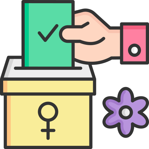 prawo wyborcze dla kobiet SBTS2018 Lineal Color ikona