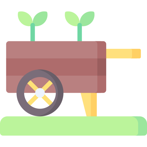 Wheelbarrow Special Flat icon