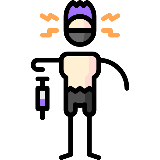 Drug addict Puppet Characters Lineal Color icon