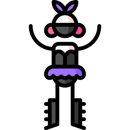 cyber goth Puppet Characters Lineal Color icono