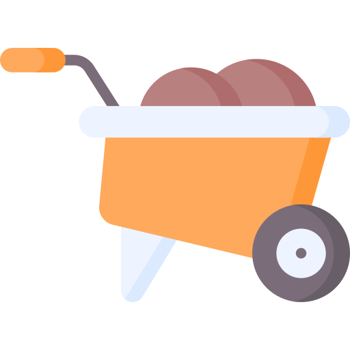Wheelbarrow Special Flat icon