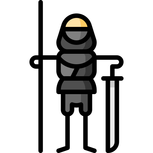 ninja Puppet Characters Lineal Color icon
